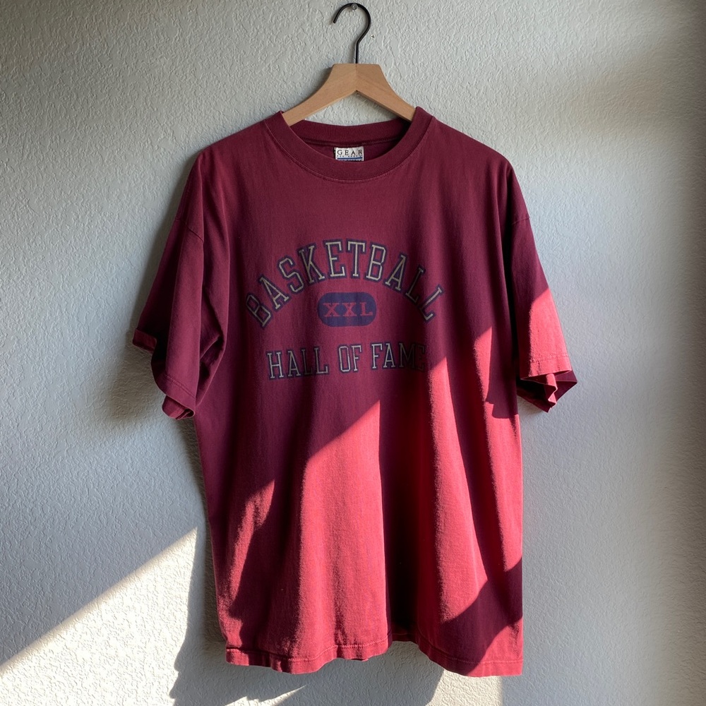 Basketball Hall Of Fame Maroon Cotton Tee - Like New